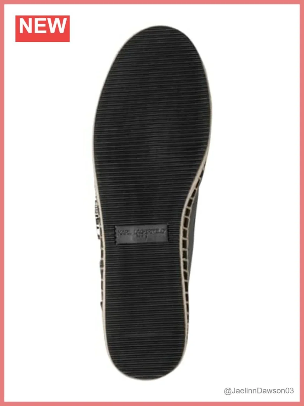 Karl Lagerfeld Espadrille Slip-On Sandals Leather Flats